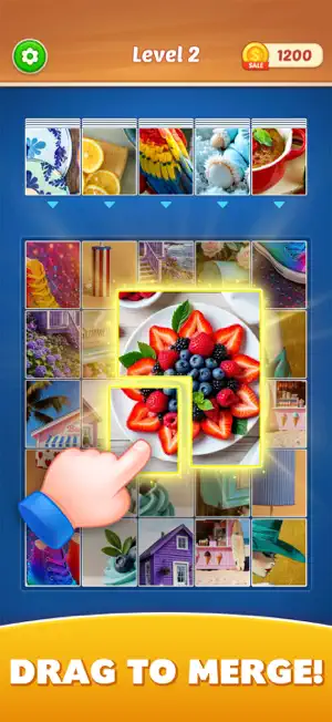 Jigsaw Cards: Drop & Match screenshot 1