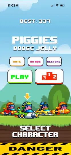 Captura de pantalla de Family Pig Dodge Jelly en iPhone 1