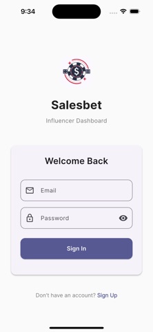 Salesbet Influencers App screenshot