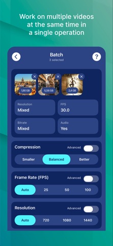 TinyVid - Video Compressor iPhone screenshot