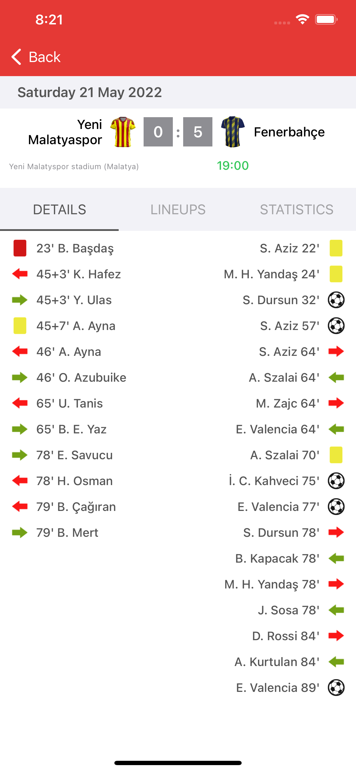 Live Scores for Super Lig App