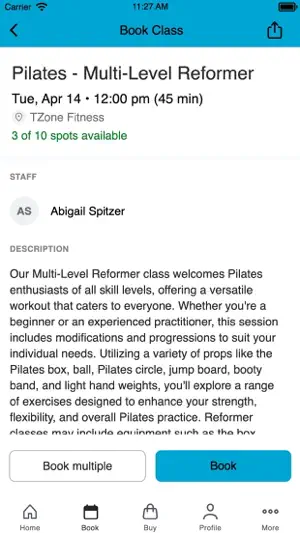 TZONE Fitness & Pilates screenshot 3