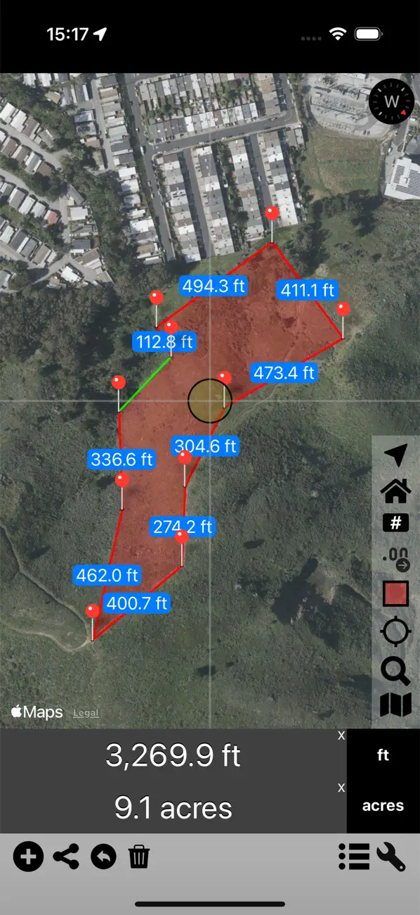 Screenshot #2 pour Surface & Distance - Carte