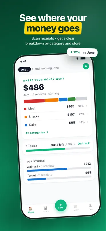 Grocery Tracker: Receipt Scan screenshot 1 of 8
