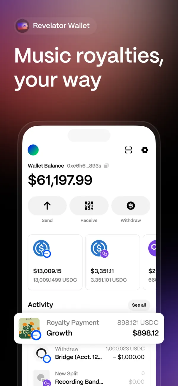 Screenshot #1 pour Revelator Wallet
