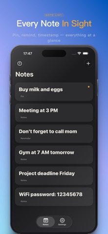 PinNote - Notes Always Visible Screenshot 1 of 5