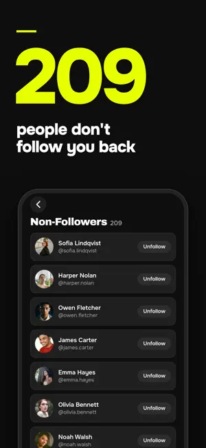 UNFO: Follower Analytics screenshot 1