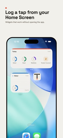 Tend: Habit Tracker & Counter iPhone screenshot