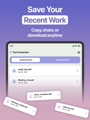Humanize AI - Paraphrase Text iPad screenshot
