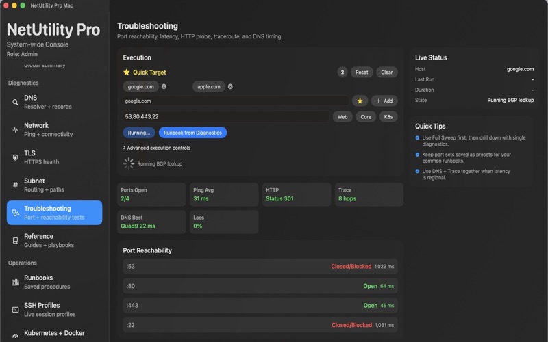 NetUtility Pro Tools screenshot