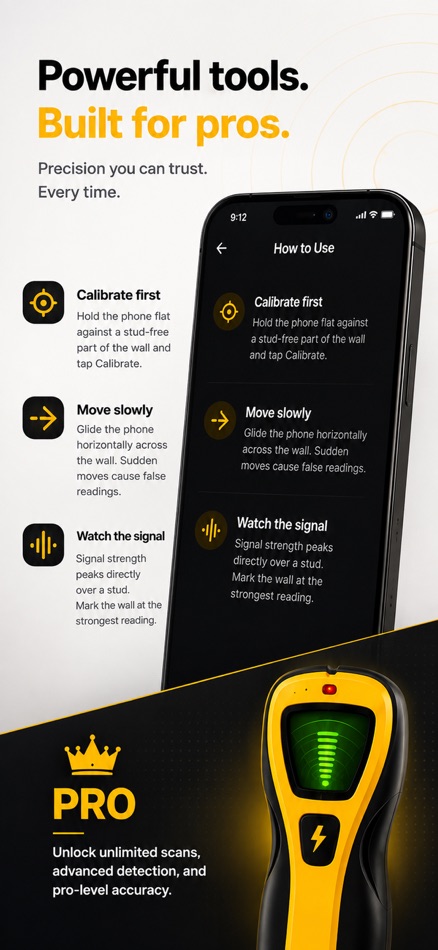 #5. Stud Finder App: Wall Scanner (iOS) Por: Ebenezer Oteng