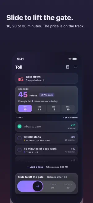Toll: Earn Your App Time screenshot 2