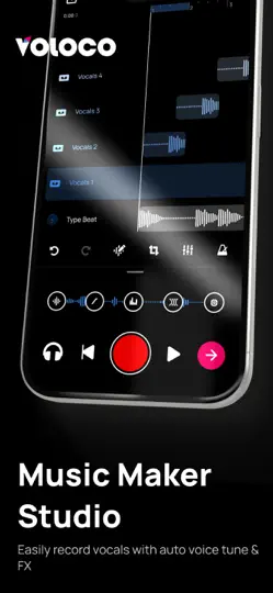 Voloco: Vokal Kayıt Stüdyosu iPhone Ekran Görüntüsü 1