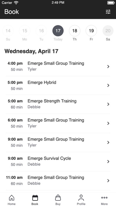 Emerge Fitness Training Screenshot