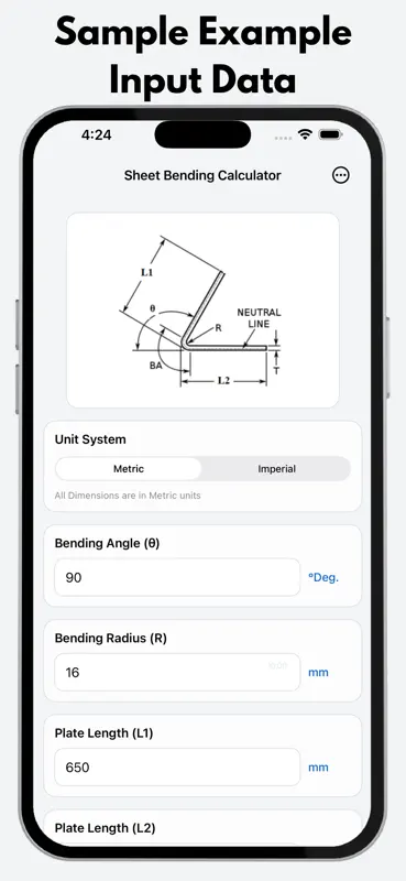Sheet Bending Calculator Pro screenshot 4 of 5