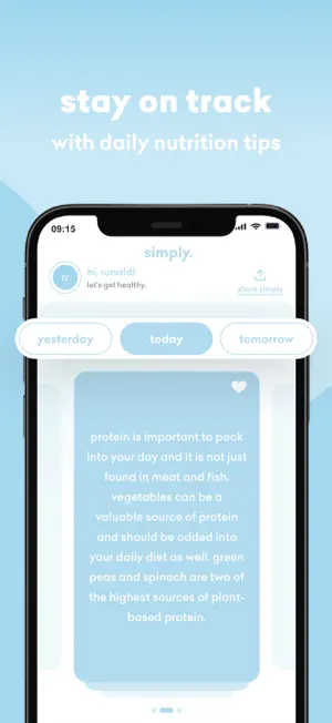 simply. nutrition tips screenshot 1