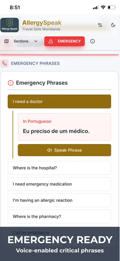 AllergySpeak - Travel Allergy screenshot 4