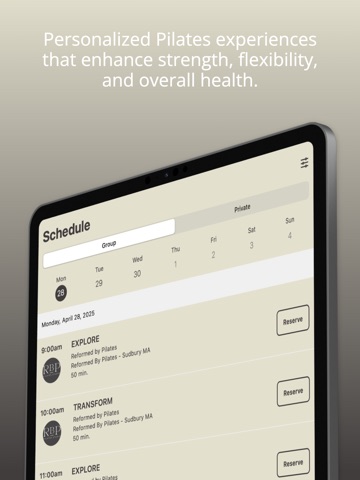 Reformed by Pilates iPad screenshot