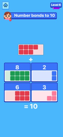 Number Bonds: Kids Math Games iPhone screenshot