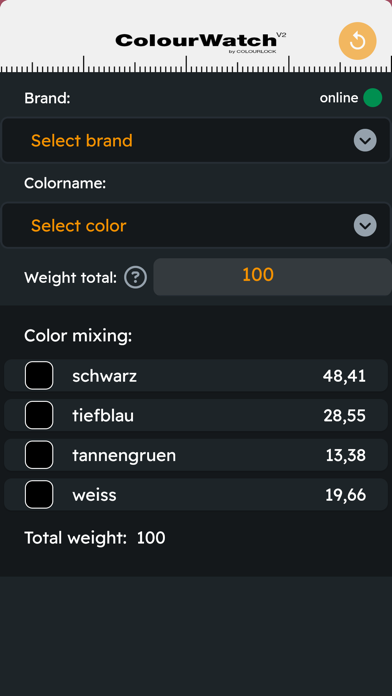COLOURLOCK® ColourWatch Screenshot
