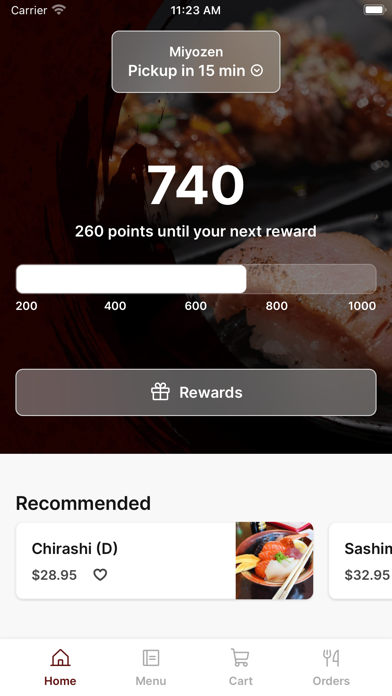 Miyozen To Go app screenshot