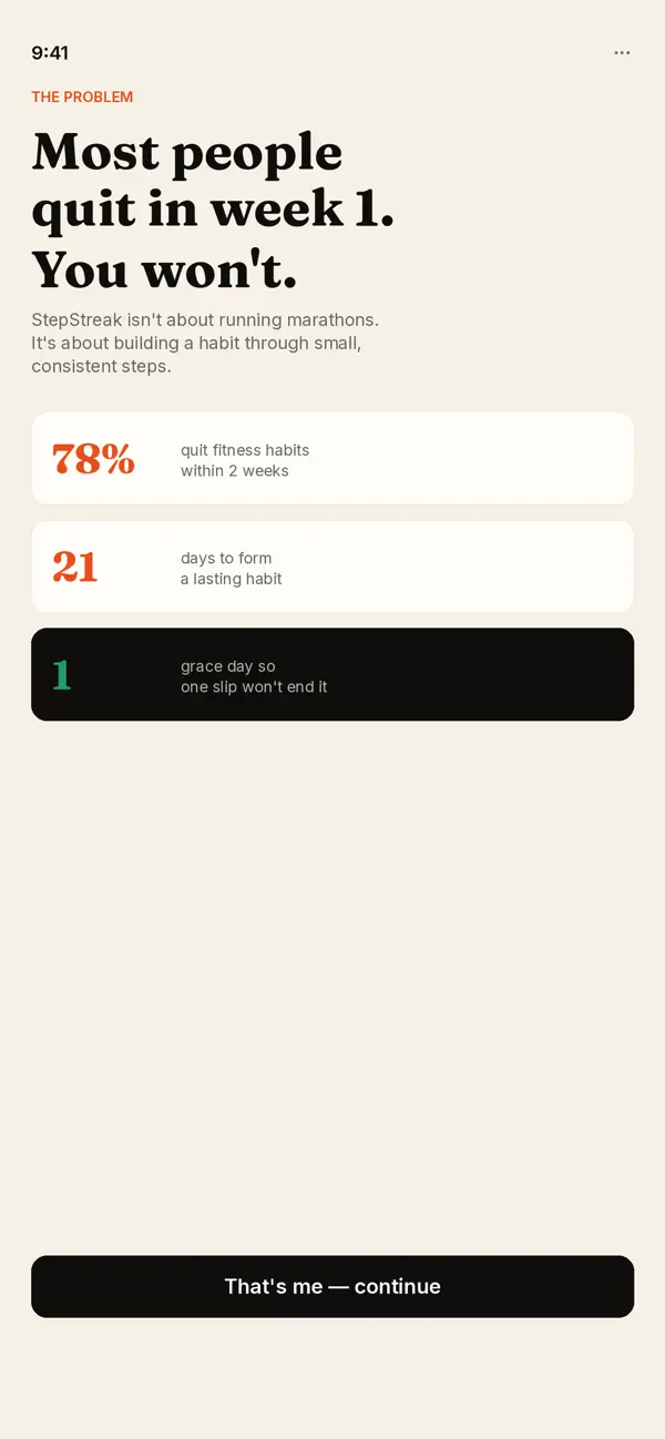Screenshot #2 pour StepStreak - 21 Day Walk