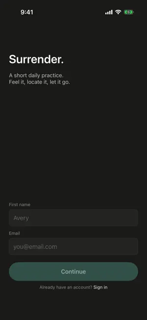 Surrender - Let Go Daily screenshot 1