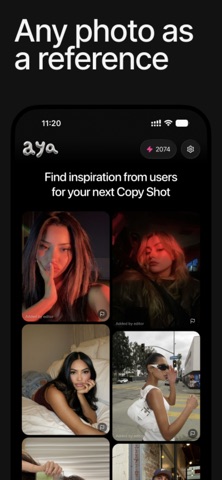 Aya Photo AI: Copy any shot iPhone screenshot