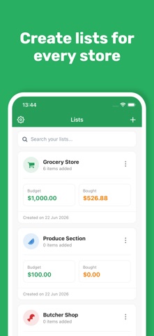 Grocery Shopping List - Listay iPhone screenshot