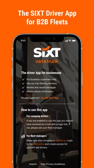 Screenshot von Sixt Van & Truck auf dem iPhone 2