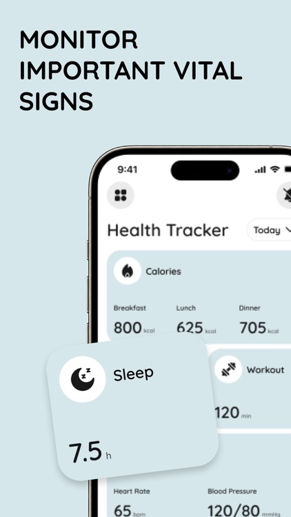 Health monitor tracker app