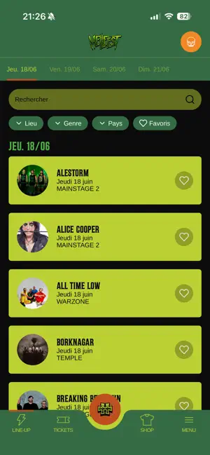 Hellfest 2026 iPhone screenshot 2