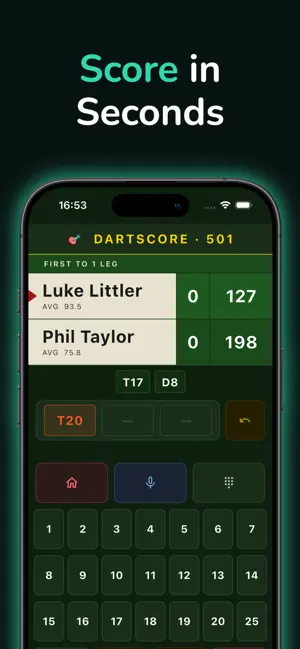 DartScore Voice: Darts Scorer screenshot 1