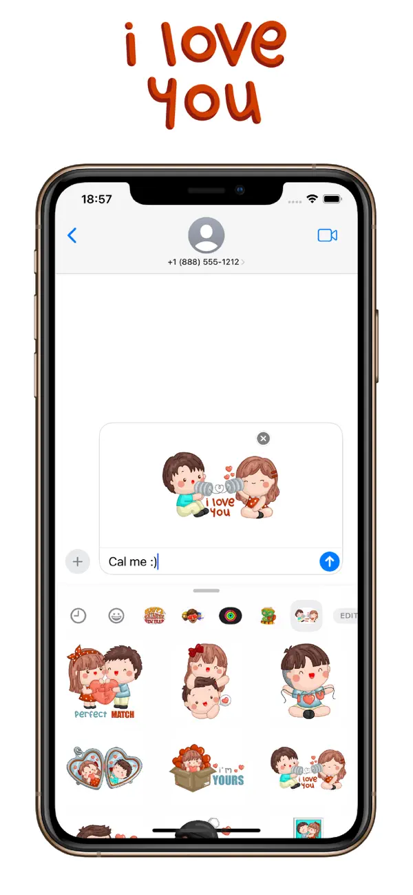 Screenshot #3 pour Valentine Sticker Packs