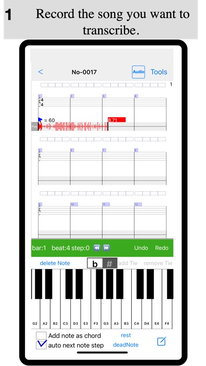 Notate + Play = music notebook