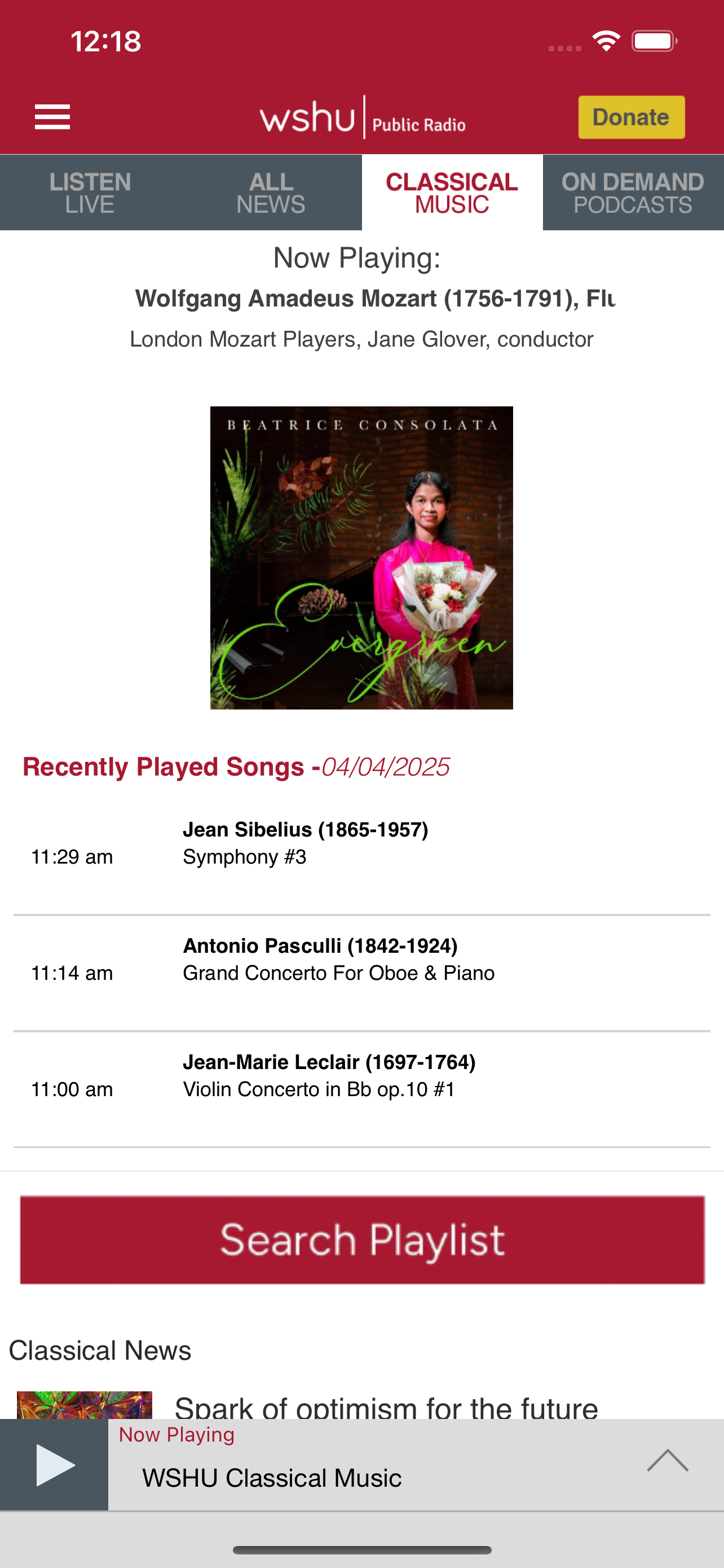 WSHU Public Radio App