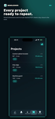 BendLedger: Sheet Metal Calc Screenshot 4 of 6