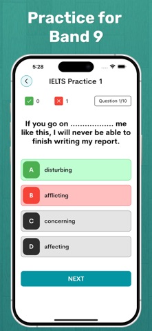 IELTS Practice for 9 Band iPhone screenshot