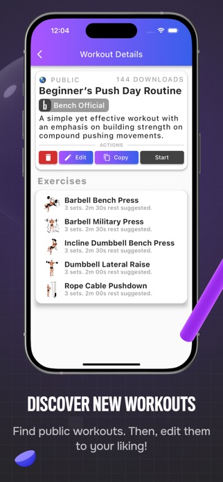 Bench Gym Log: Workout Tracker Screenshot 7 of 8