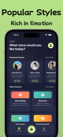 Voicemaster: AI Voice Over&TTS iPhone screenshot