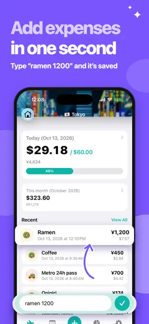 NomadBudget: Travel Spend screenshot 1