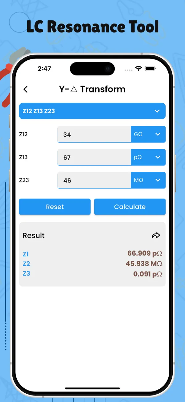 Screenshot #3 pour Electrical Calculation Tools