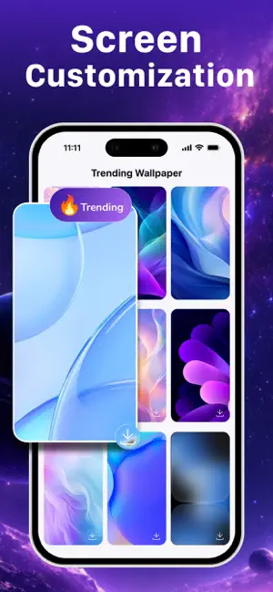 Liquid Glass Wallpaper OS 27 screenshot 3