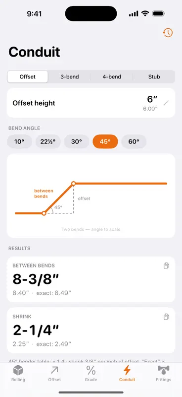 Pipe Offset Calculator! screenshot 4 of 7