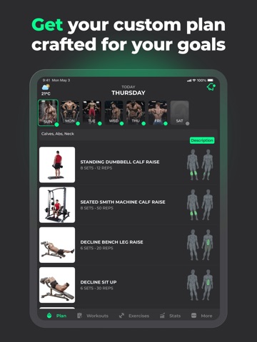 ProFit: Workout Planner iPad screenshot