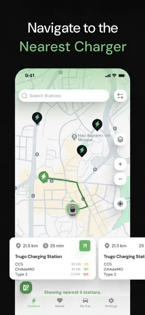 EV Charging Stations Finder iPhone screenshot 2