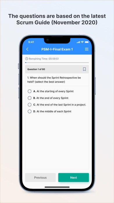 Screenshot 4 of PSM Exam Simulator App