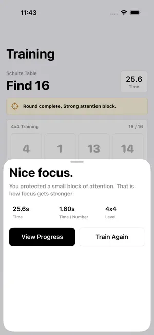Schulte Table Focus Trainer screenshot 3