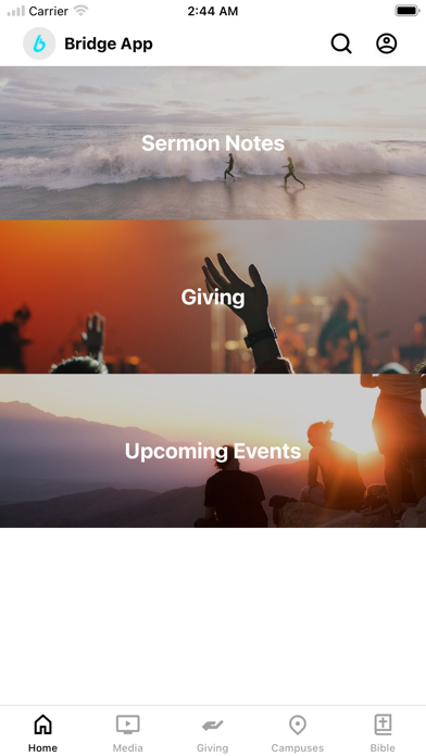 Bridge Church VA/NC iPhone screenshot 1 - Education app