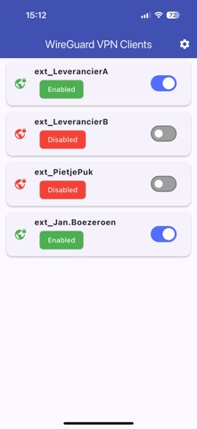 Wireguard Peer Manager screenshot